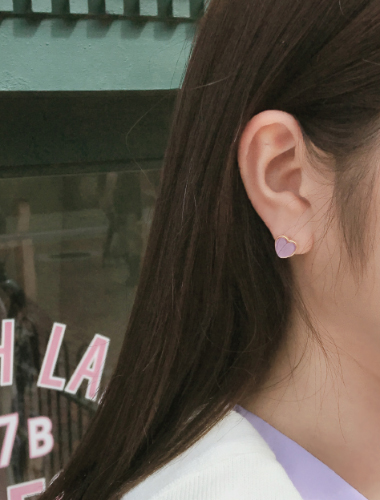 대리석하트-earring